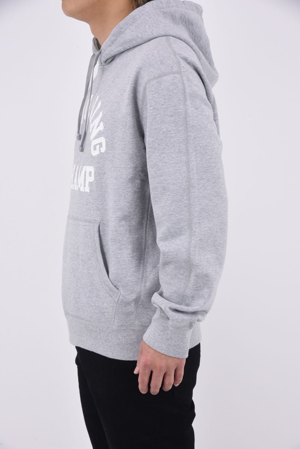 【国内正規品】【STANDARD FIT】 MIDWEIGHT TERRY ARCH LOGO HOODIE / ミッドウェイト アーチロゴ プルオーバーフーディー ヘザーグレー