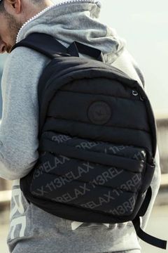 BATTING LOGO BACKPACK / キルティング サークルロゴ バックパック ブラック / ブラック