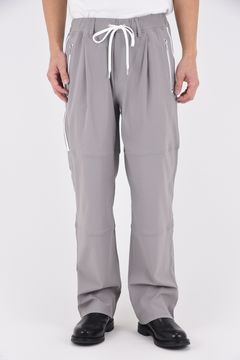 Johnson LINE WIDE PT / 360°ストレッチ ワイドシルエット ジョンソンラインパンツ (グレー/ホワイト)（7月下旬入荷予定）※オーダー締切:5月23日(土)17時