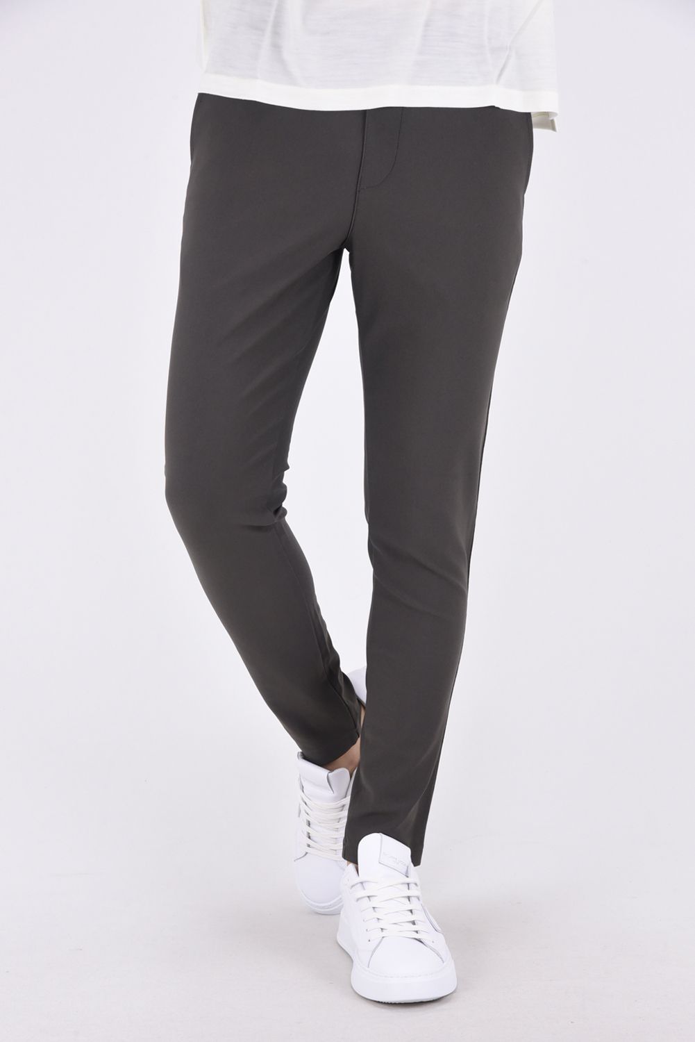 SL EASY PANTS / スラックス型 テーパード イージーパンツ カーキ