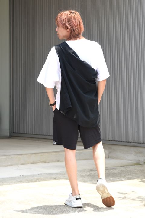 【White Mountaineering】 シャツ×ショーツスタイル
