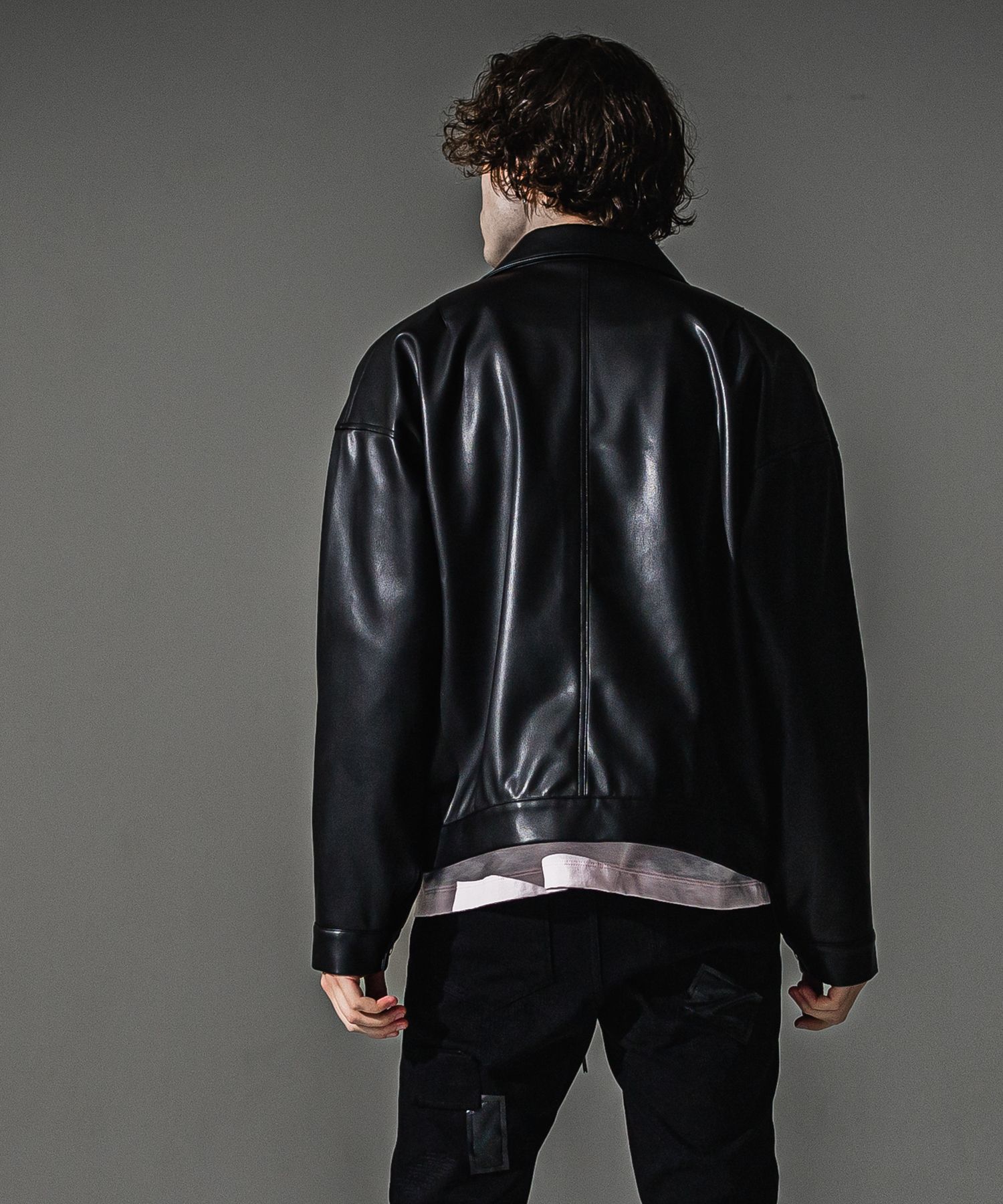 leather sp jk / エコレザー スポーツマンジャケット (ブラック) (9月末入荷予定) ※オーダー締切:5月23日(土)17時