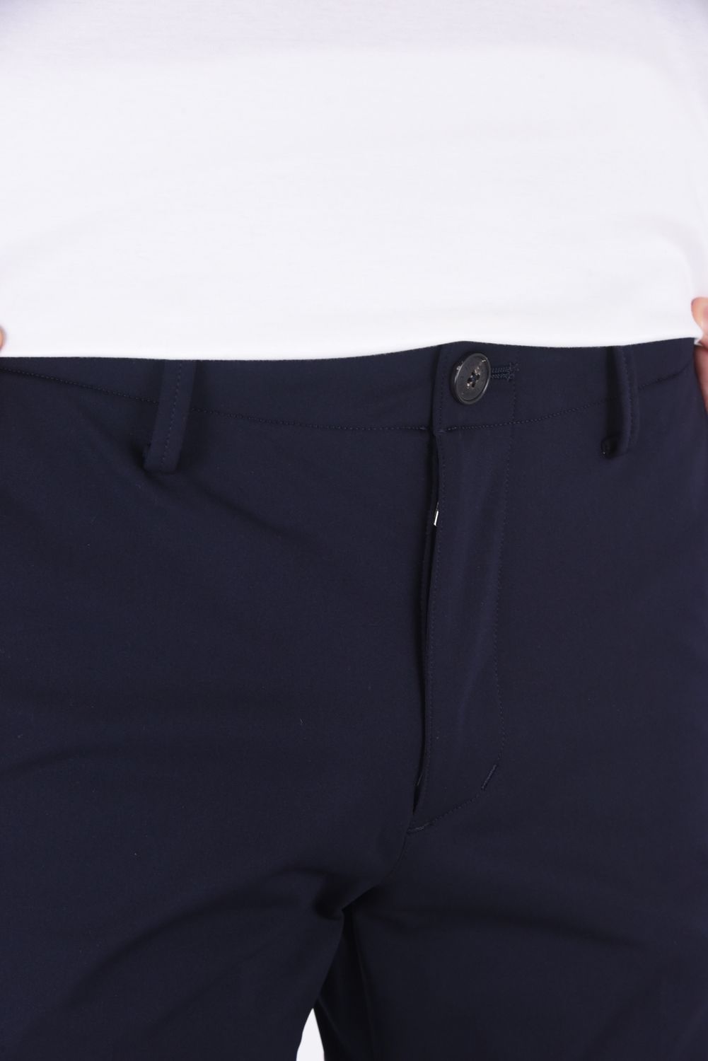 RIB SLACKS / 定番 リブ スラックスパンツ ネイビー