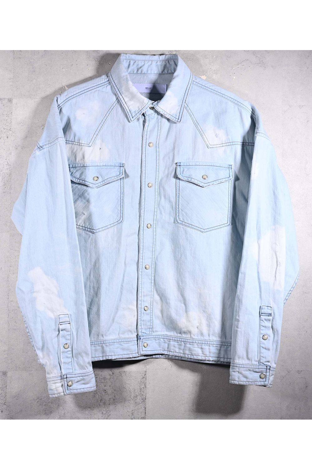 WESTAN JK / ヴィンテージダンガリー生地 ウエスタンシャツジャケット (ライトインディゴ) (3月中旬入荷予定) ※オーダー締切12/13(土)17:00