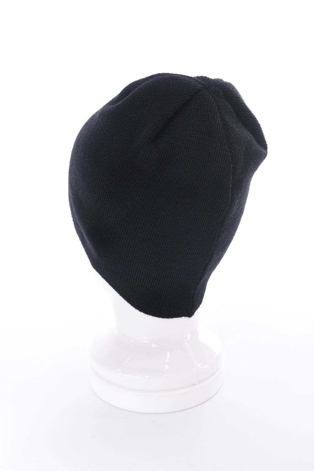 WOOL KNIT CAP / ウール ニットキャップ タグ (ブラック)