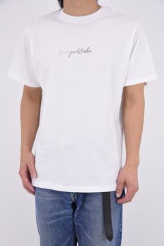 【26SS】 GRADIENT RHINESTONE T-SHIRT / グラデーション ラインストーンロゴ Tシャツ (ホワイト)