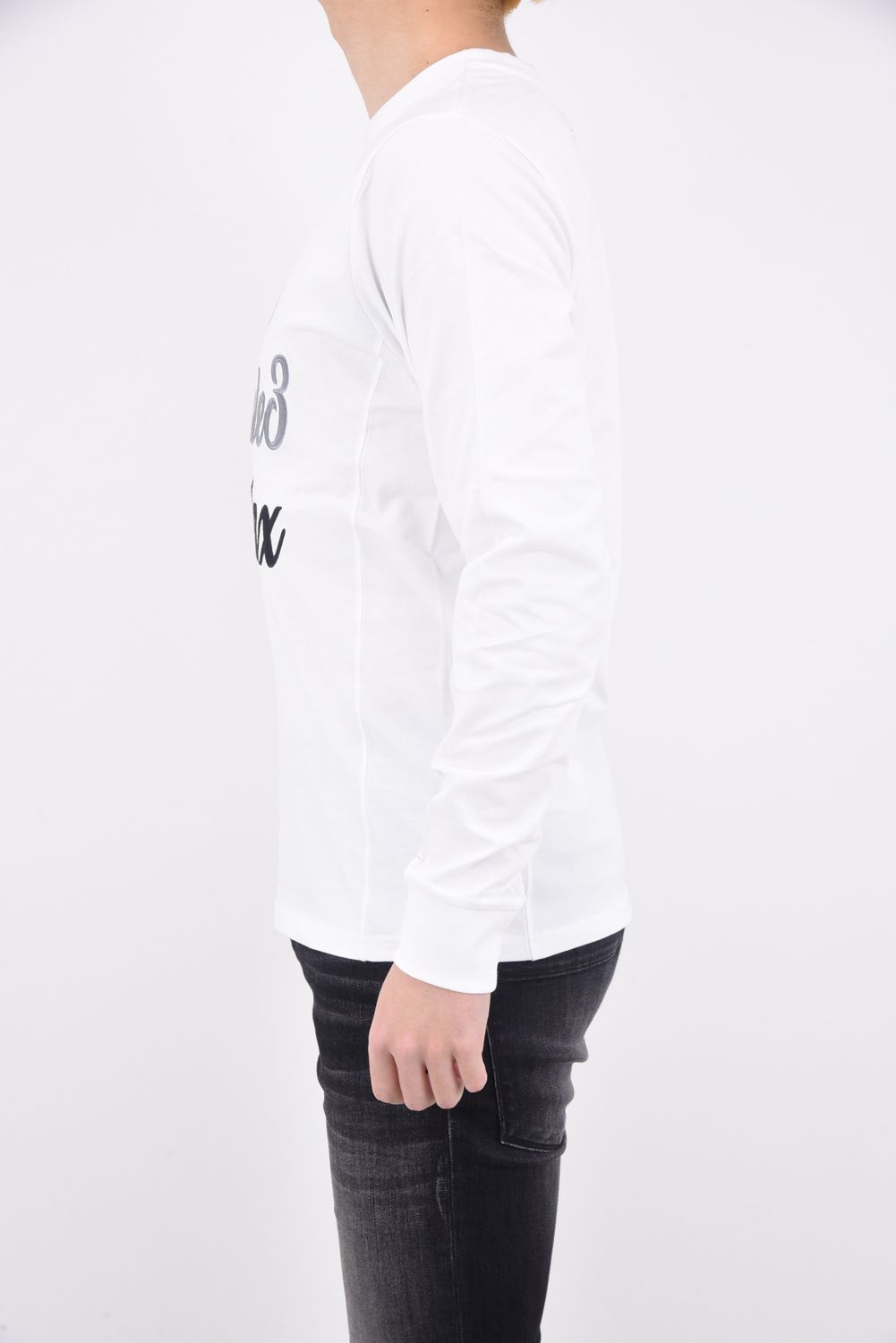 3 STEPS EMBROIDERY LONG T-SHIRTS / グラデーション アップリケ ロングTシャツ ホワイト