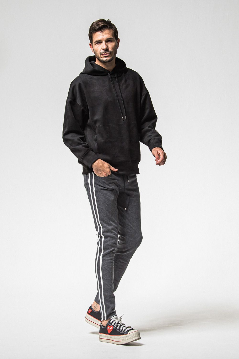 BLIND LINE PT / 【定番】ハイブリットジャージー ラインパンツ チャコールグレー (1月上旬頃入荷予定) ※オーダー締切：9月1日(月)18:00