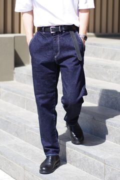 4 POCKET DENIM PANTS / 4ポケット セルヴィッジ ペグトップデニム ブルー