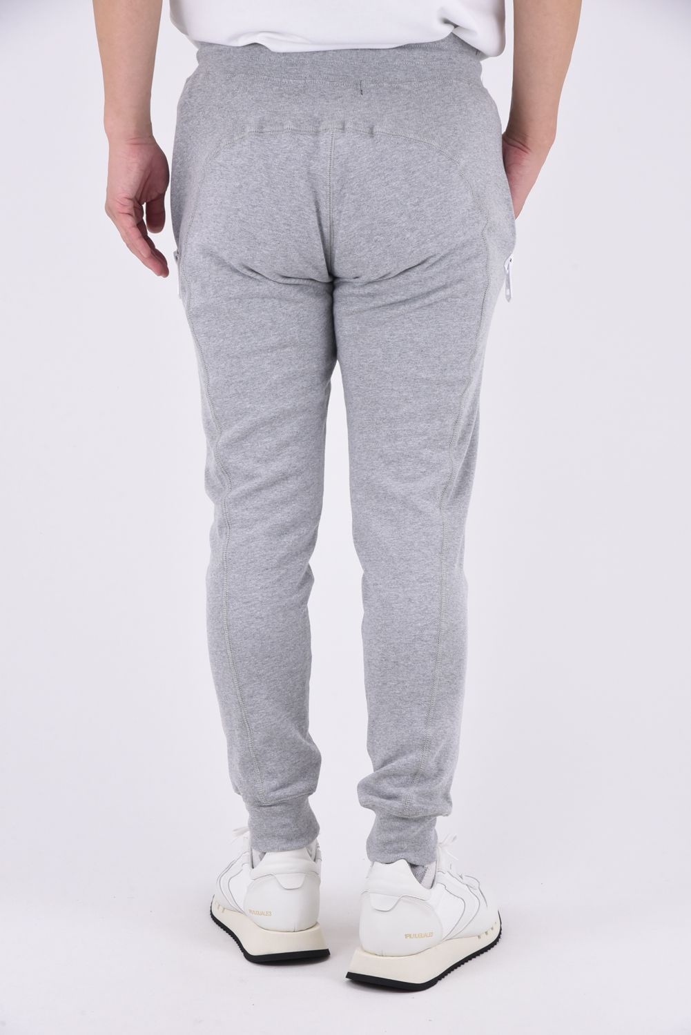 BIG ZIP VERTICAL LOGO PANTS / ビッグジップ バーティカル ロゴパンツ グレー