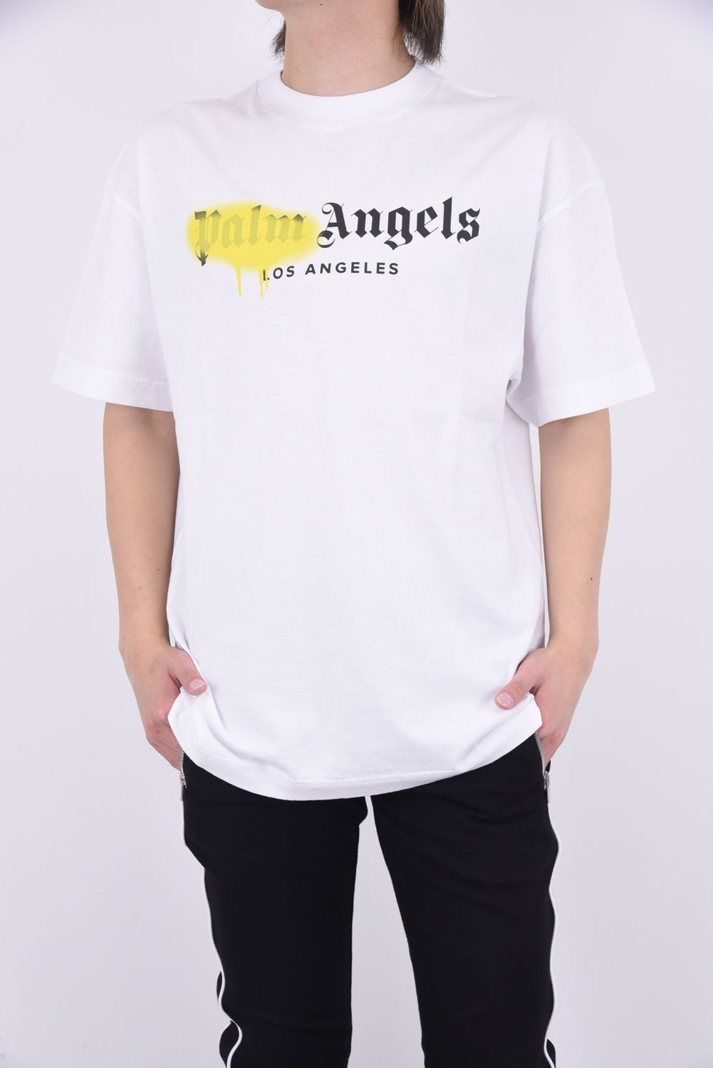 PALM ANGELS - LA SPRAYED LOGO T-SHIRT / ロゴプリント スプレー