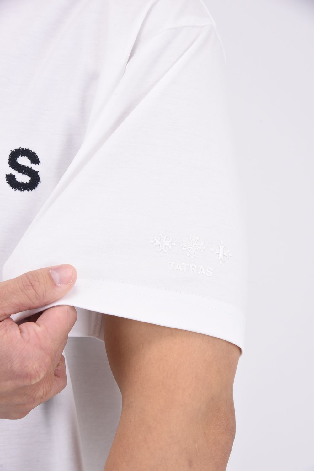 PARTINICO (パルティニコ) / ブランドロゴ刺繍 ハーフスリーブ Tシャツ ホワイト