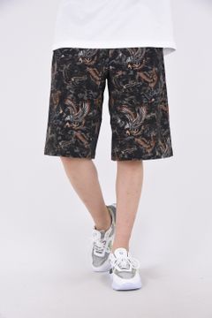 WM x GRAMICCI BIRDS WIDE SHORTS  PANTS / グラミチコラボ オリジナルバード プリント ワイトショーツ ブラック