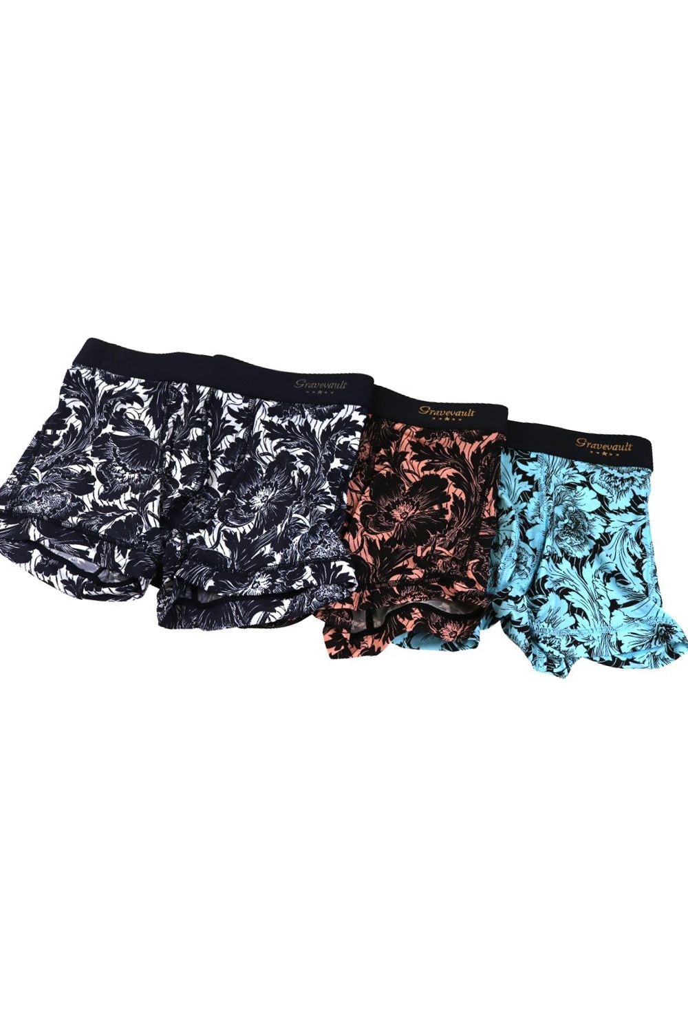 【定番】 Flower Short Boxer - ピンクブラック