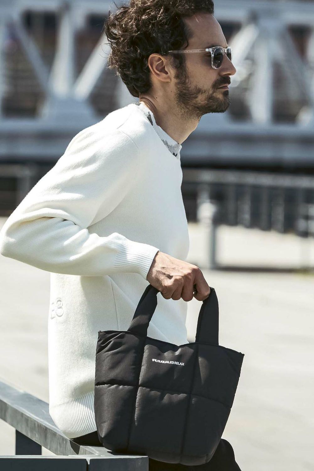 QUILTED LUNCH BAG / キルティング ランチバッグ ブラック