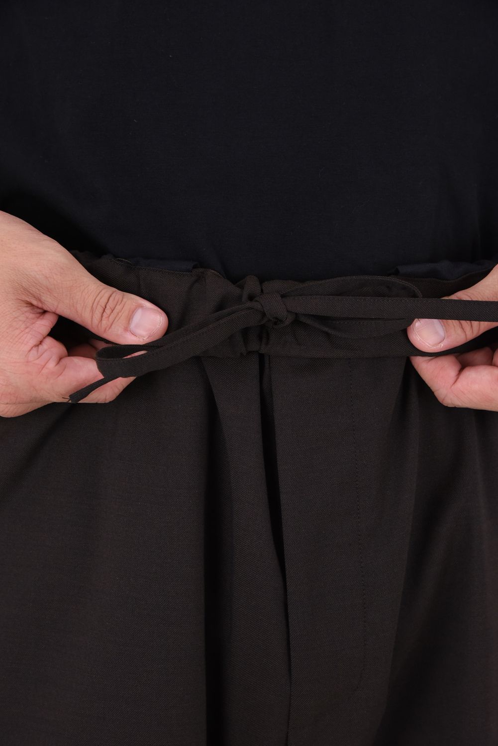 TWILL SOFT FLARE PANTS / ツイル ソフトフレアパンツ (ブラウン)
