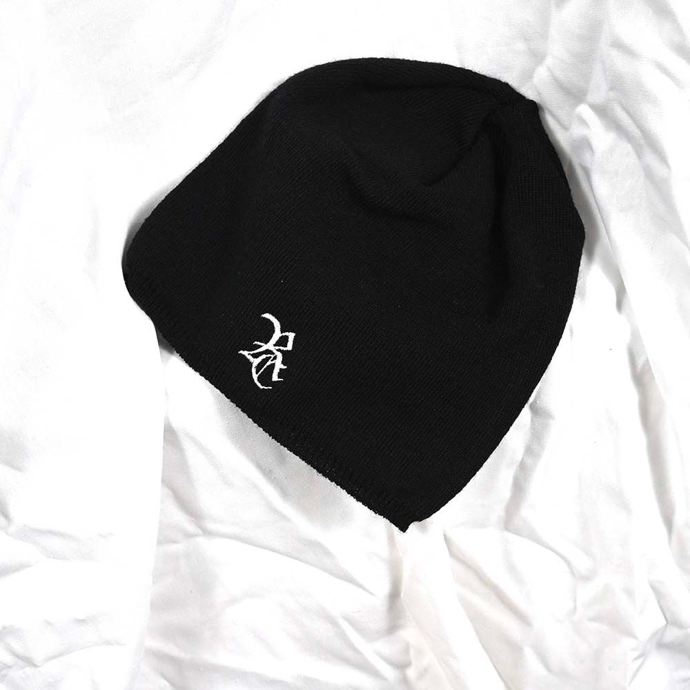 WOOL KNIT CAP / ウール ニットキャップ RC刺繍 (ブラック) (12月上旬入荷予定) ※オーダー締切:9月7日(月)17時
