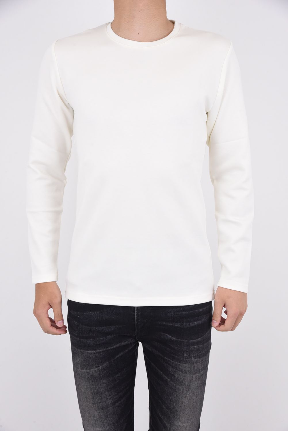 L/S CREW / ロングスリーブ ウォーム クルーネック ホワイト