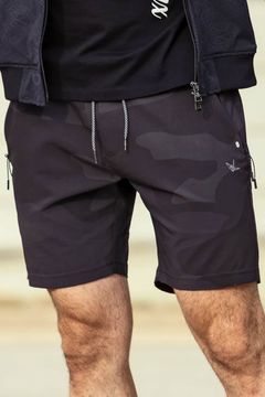 CAMO/PAISLEY LIGHT SHORTS / カモフラ柄 ライトショートパンツ ブラック