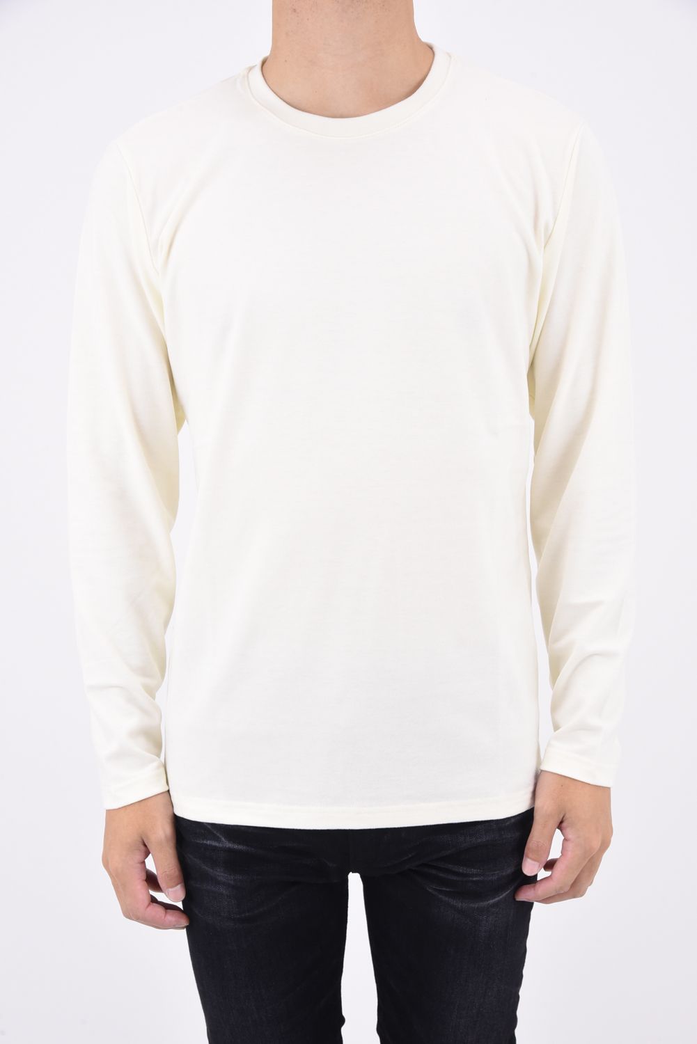 L/S CREW /  ロングスリーブ ウォーム クルーネック オフホワイト