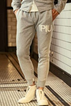 1PIU LOGO HEAVY PANTS / 1PIUロゴ刺繍 スウェットパンツ トップグレー
