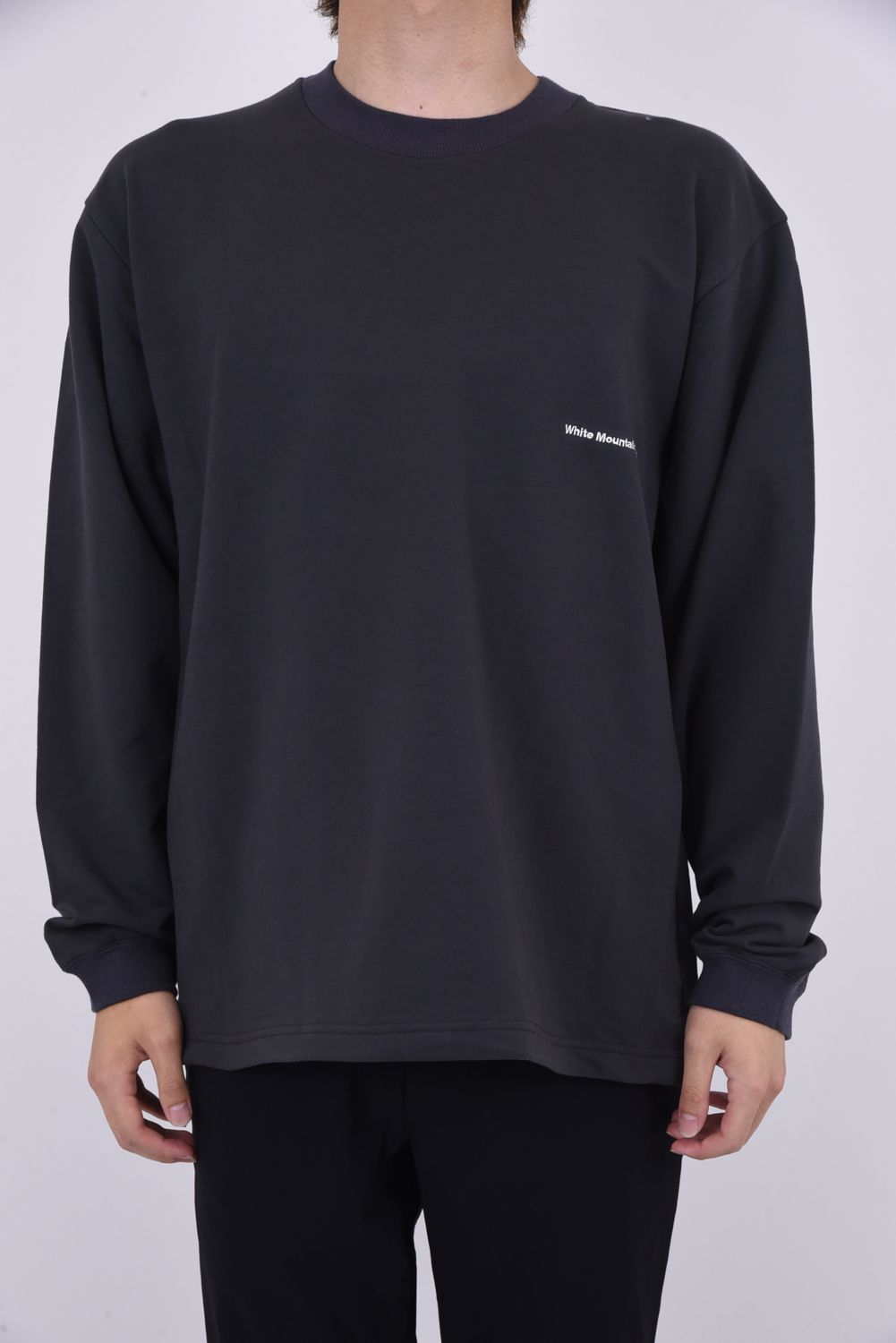 HEM DRAW CORD CREWNECK SWEAT SHIRT / アレンジヘムコード ライト裏毛 スウェットプルオーバー ブラック