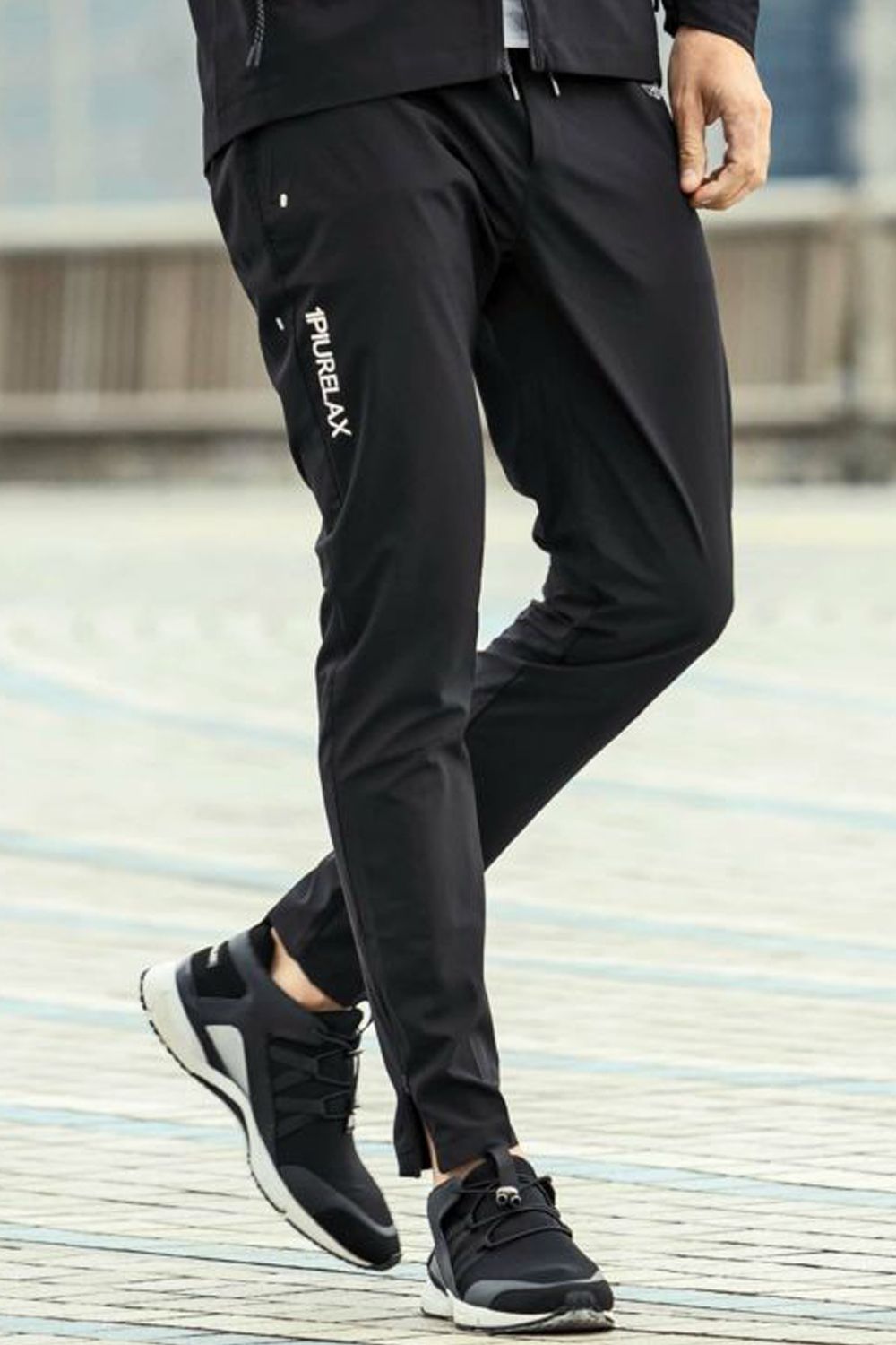 RUNNING LOGO  LONG PANTS  / ランニング ロゴ ロングパンツ ブラック