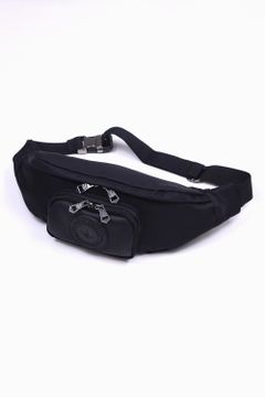 PLUS BAG BODY BAG / サークルロゴ  ナイロン ボディバッグ ブラック