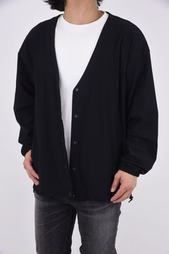 NYLON TECH CARDIGAN / 高機能ナイロンマイクロファイバー カーディガン ブラック