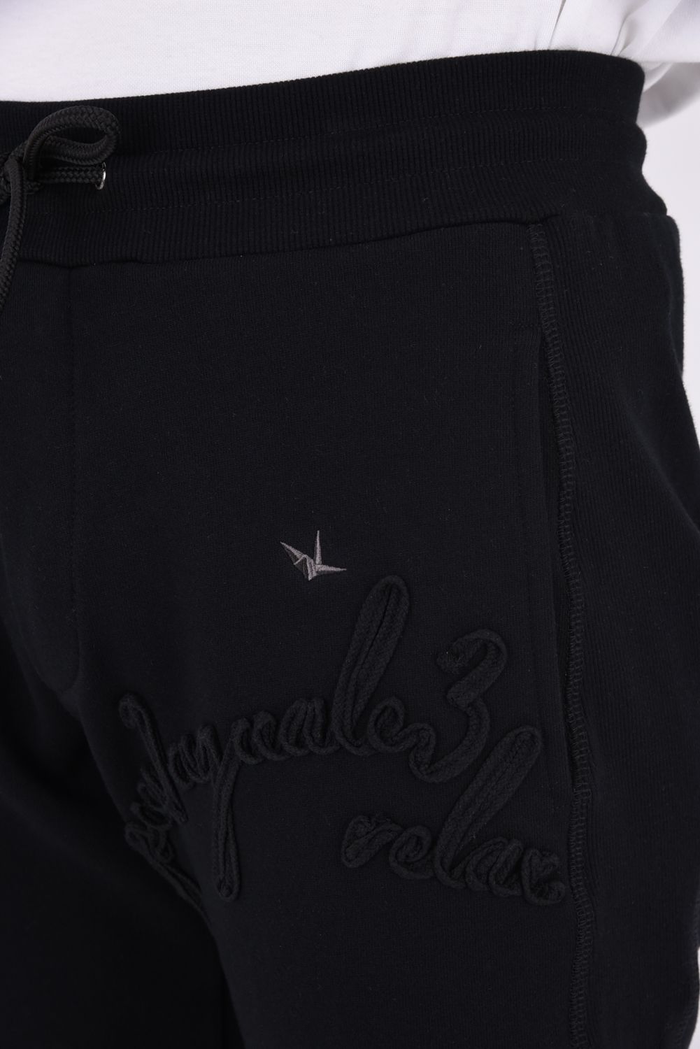 【26AW】 HEAVY FRENCH TERRYSCRIPT CODE LOGO LONG PANTS / フレンチテリー ロープロゴ ロングパンツ (ブラック)