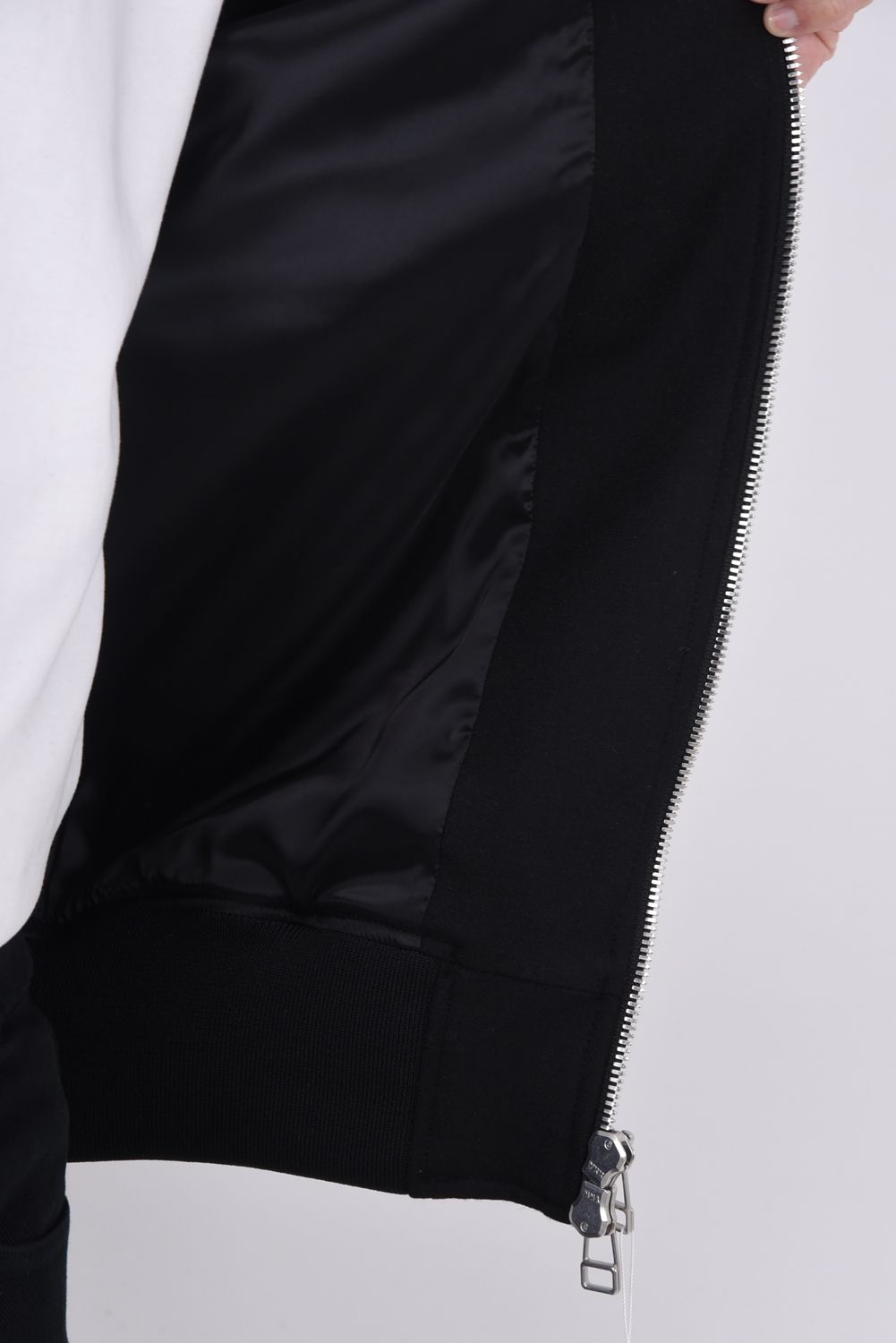 AG WOOL FLIGHT JK / カシミヤ混 ストレッチツイル フラップサイドポケット ミリタリージャケット （ブラック）