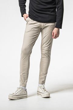 CHRIS EASY HEAT TUCK PANTS / 裏起毛 ナイロンストレッチ スラックスイージータックパンツ (グレージュ) (10月末入荷予定) ※オーダー締切：9月1日(月)18:00