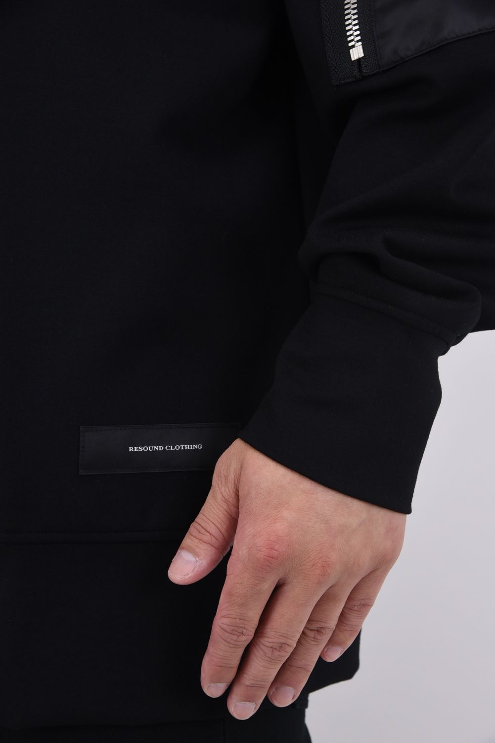 MILITARY POCKET LOOSE TRAINER / ミリタリーポケット ロングスリーブ ルーズトレーナー （ブラック）