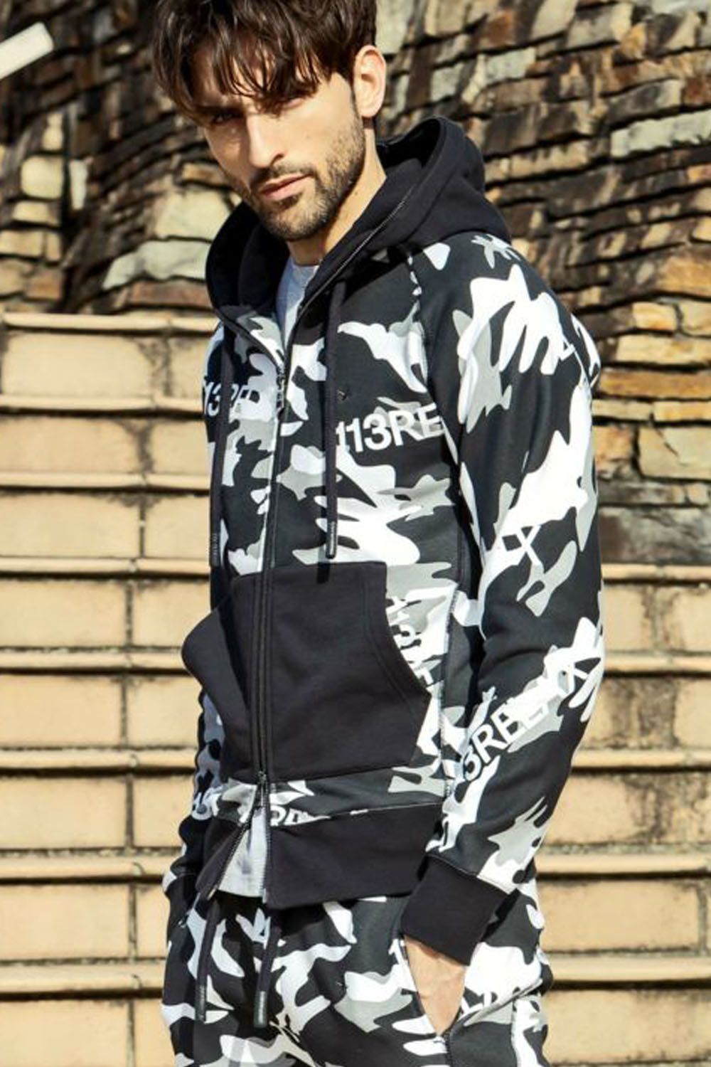 1PIU1UGUALE3 RELAX - SUPER HEAVY 500 CAMO HOODIE / スーパーヘビー