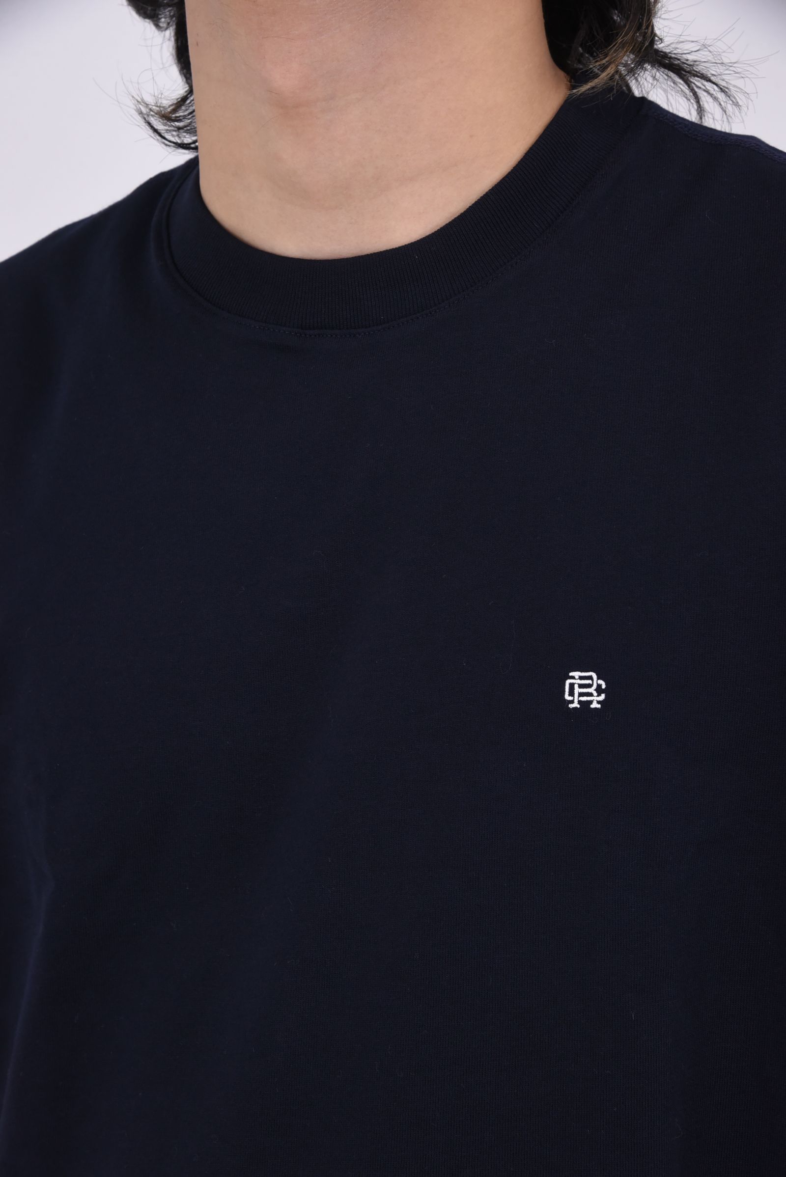 【国内正規品】【STANDARD FIT】 MIDWEIGHT JERSEY MONOGRAM T-SHIRT / ミッドウェイト ジャージ モノグラム 半袖Tシャツ ネイビー