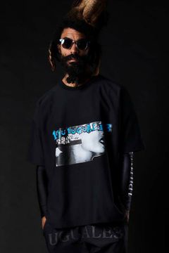 113 SPORT / THESAINT MAFIA AIR BOOST BIG CREW TEE BLACK / グラフィック プリント クルーネック Tシャツ ブラック