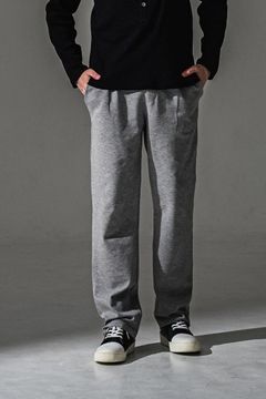 CHRIS EASY WIDE TUCK PANTS / ブリスターニット ワンタック イージーパンツ (グレー)