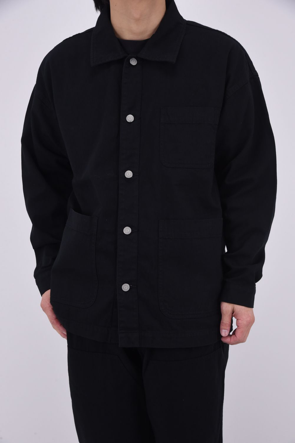 【26SS 39th】 RC COVER ALL / ライトデニム カバーオールジャケット (ブラック)