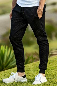 DIAGONAL LOGO LONG PANTS  / サイドリブ ダイアゴナルロゴ ロングパンツ ブラック