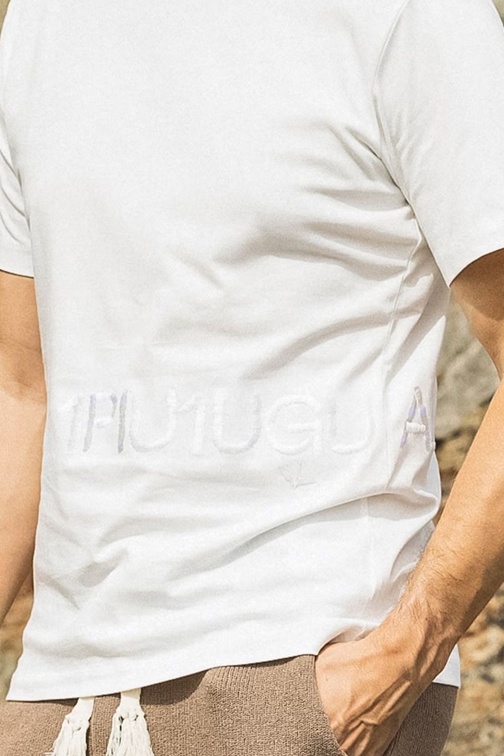 【26SS】 HAND EMBROIDERED LOGO T-SHIRT / ブランドロゴ刺繍 Tシャツ (ホワイト)