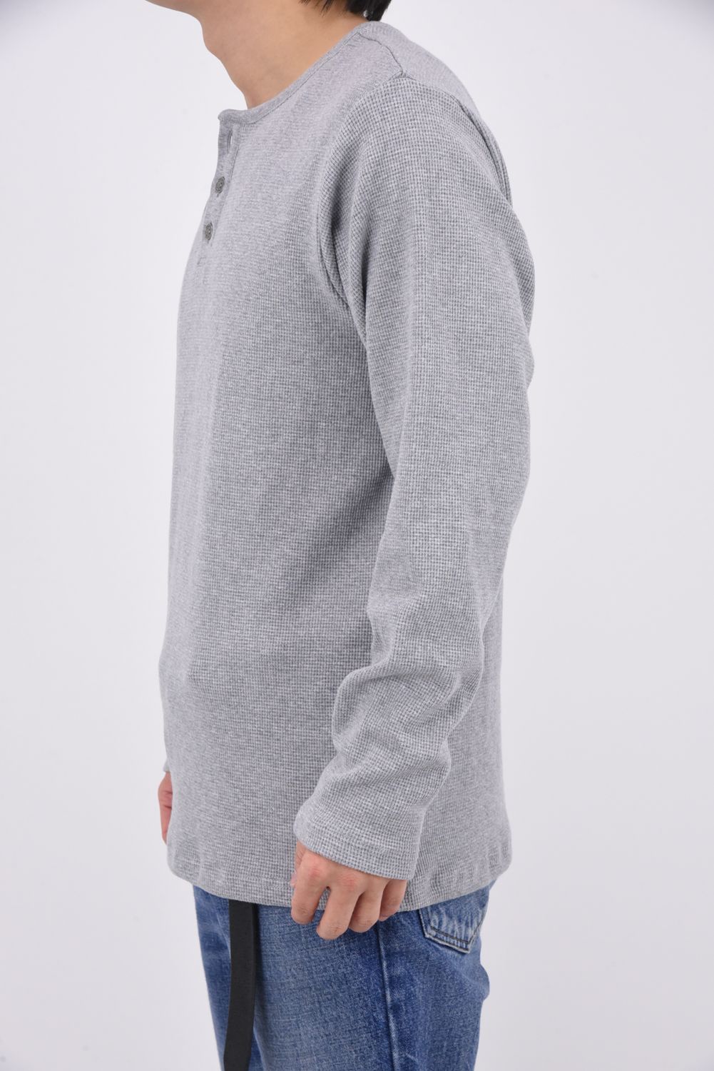 【26SS 39th】 WAFFLE HENRY TEE / ワッフル ヘンリーTシャツ (グレー)
