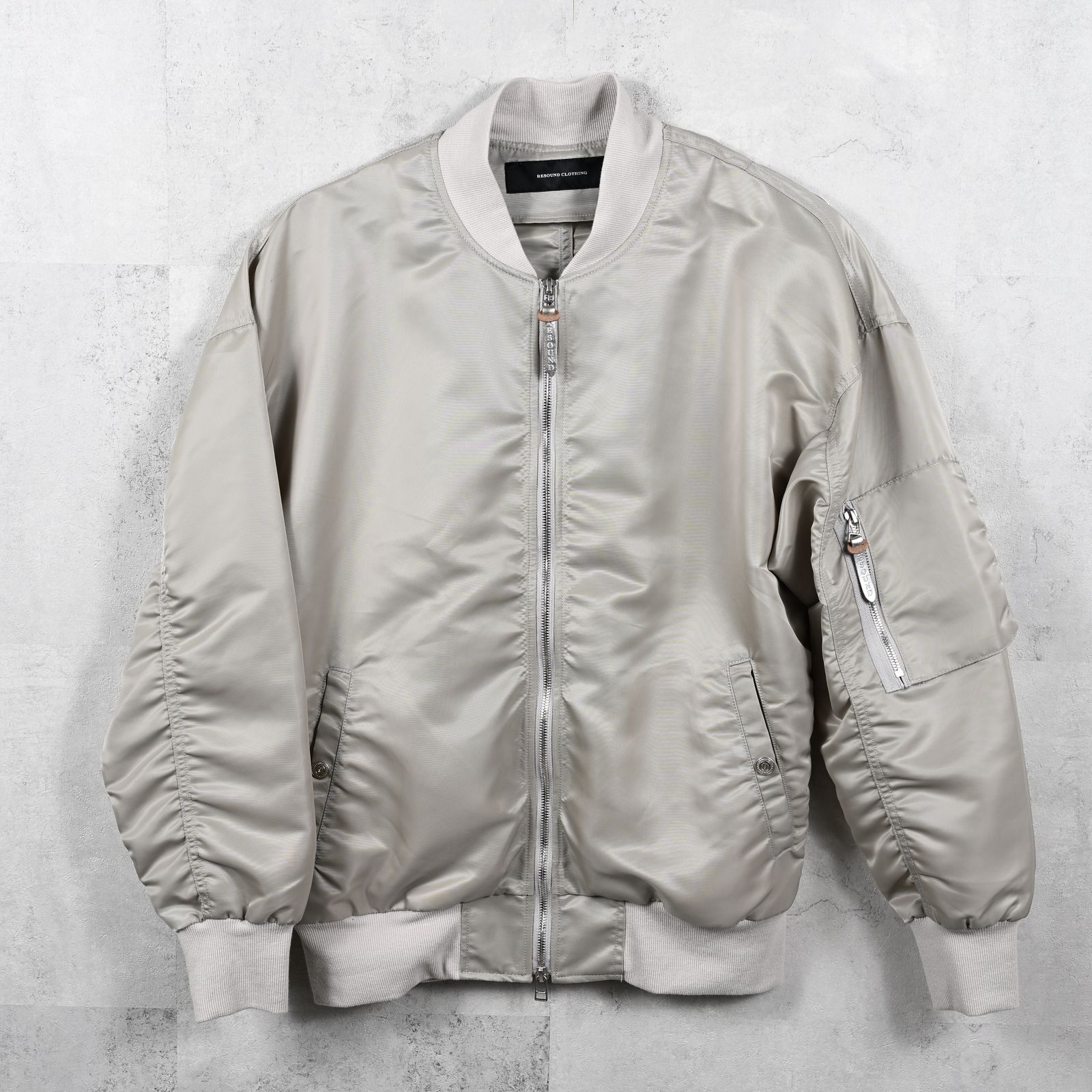 LIGHT David JACKET / ドロップショルダー フライトジャケット ナイロングレージュ (9月上旬入荷予定)