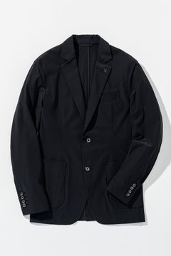 【26SS】 GLEN CHECK NYLON JACKET / グレンチェック テーラードシングルジャケット (ブラック) (2月上旬入荷予定)