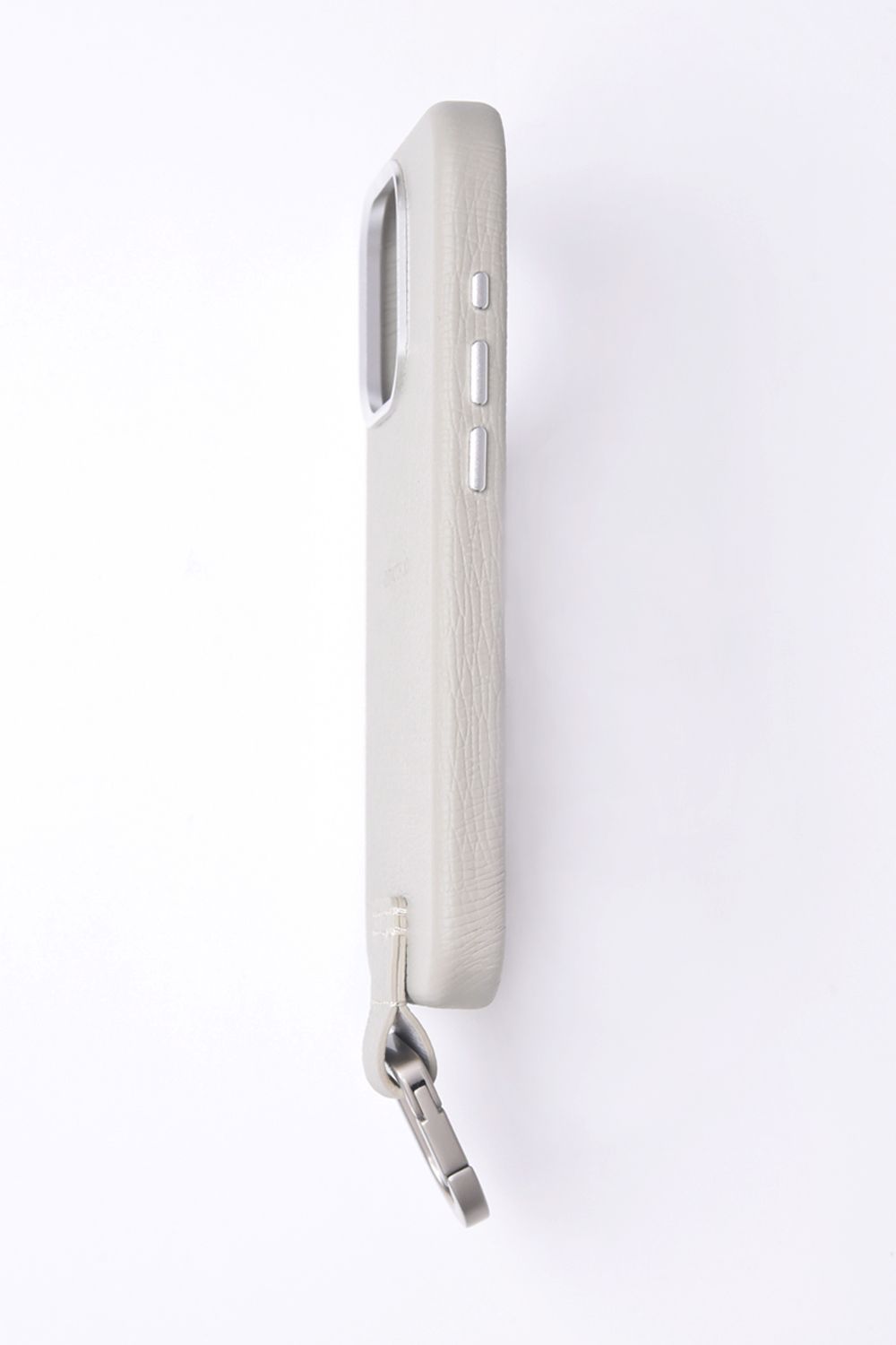 CARABINER-CASE / カラビナ付 iPhone レザーケース (ホワイトベージュ)