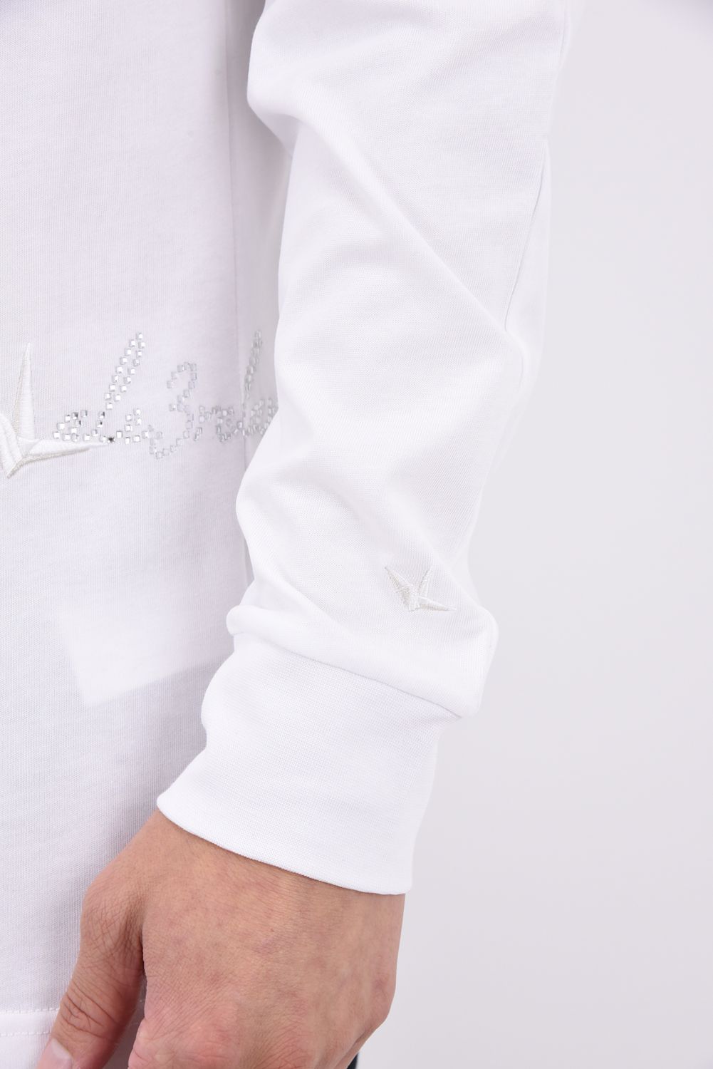 【26AW】 JEWELRY LOGO MERCERIZED LONG-SLEEVE T-SHIRT / ジュエリーロゴ マーセライズドコットン 長袖Tシャツ (ホワイト)