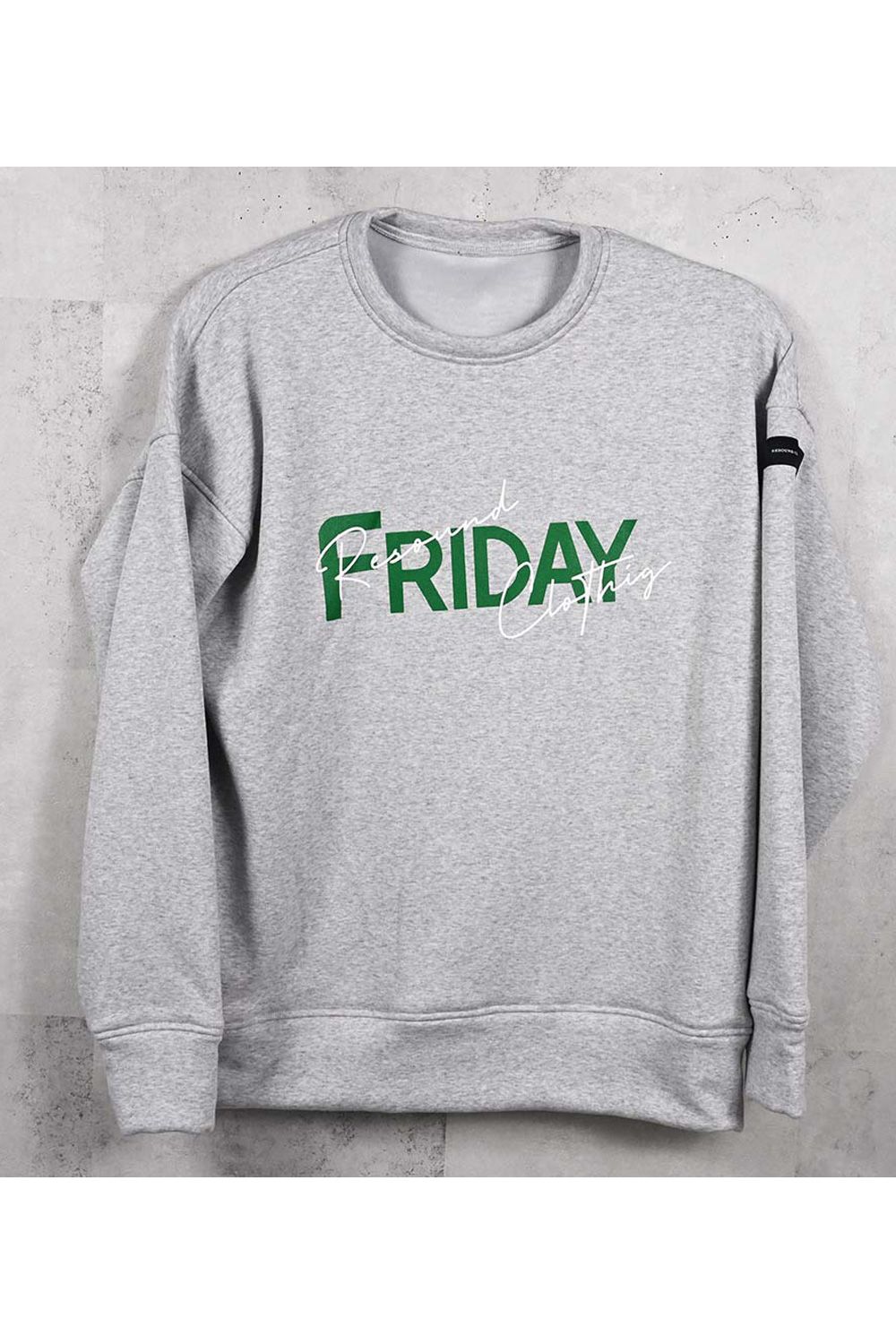 FRAIDAY OLD LOGO VELOURS FLEECE TRAINER / 裏ベロアフリース ロゴ ロングスリーブ トレーナー (グレー) (11月上旬入荷予定) ※オーダー締切：9月1日(月)18:00