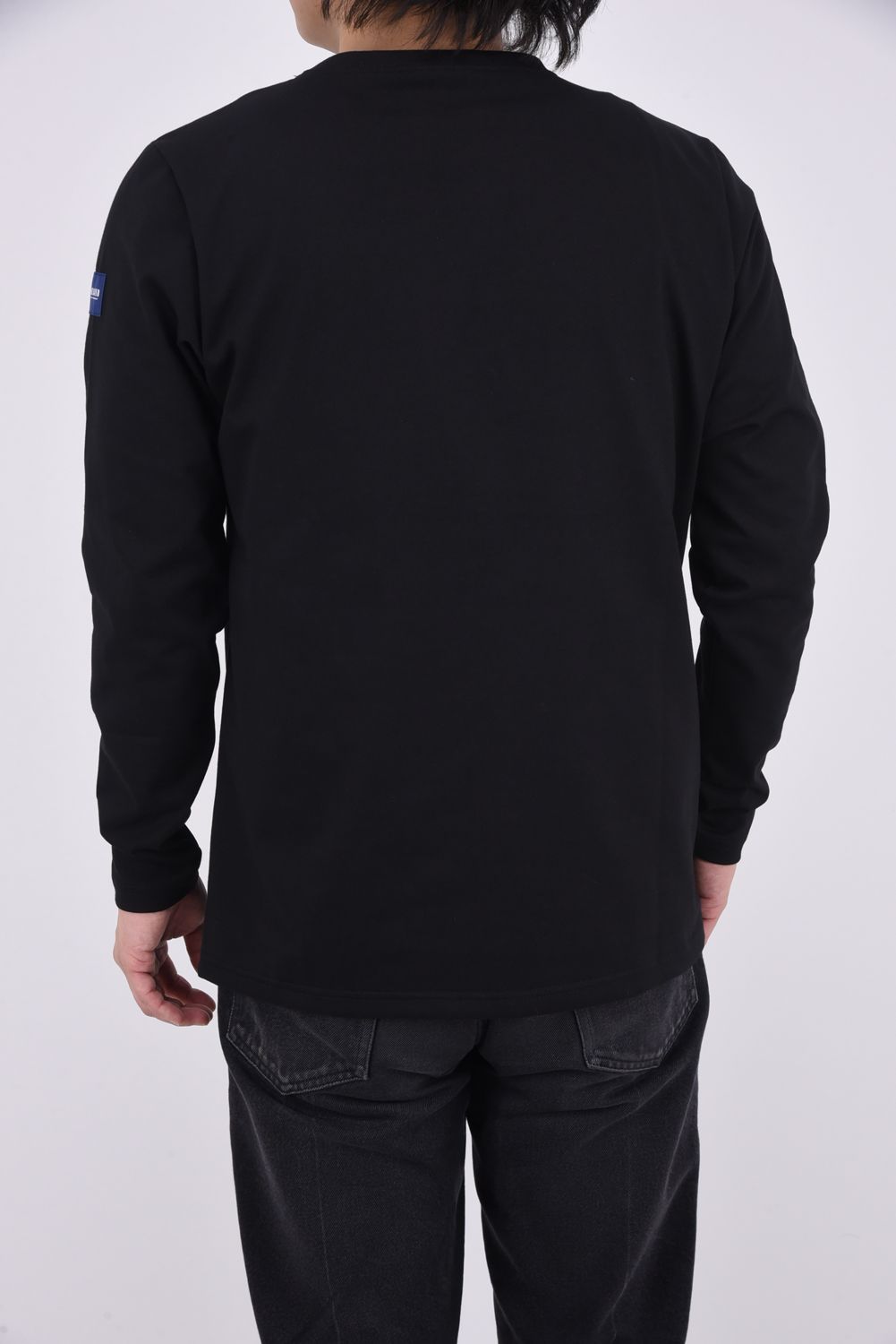 NSNF LONG SLEAVE TEE / ロゴプリント オーガニックコットン ロングスリーブ Tシャツ ブラック