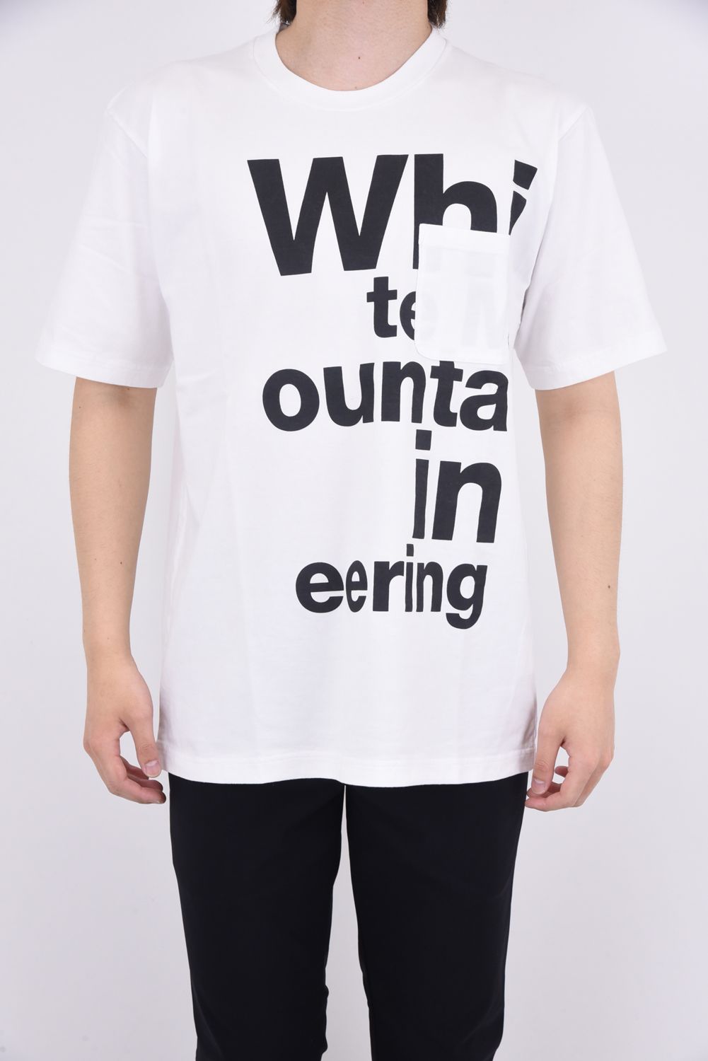 WM LINE CHANGE LOGO PRINTED T-SHIRT / チェンジ ロゴ プリント クルーネック Tシャツ ホワイト