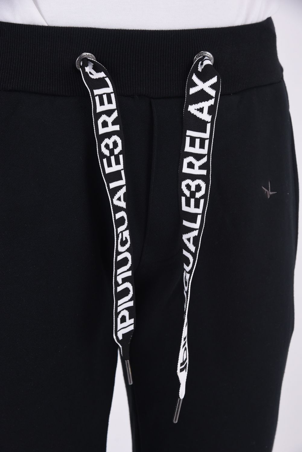 HEM LOGO LONG PANTS / ワイドスピンドル ロゴ スウェットパンツ (ブラック）