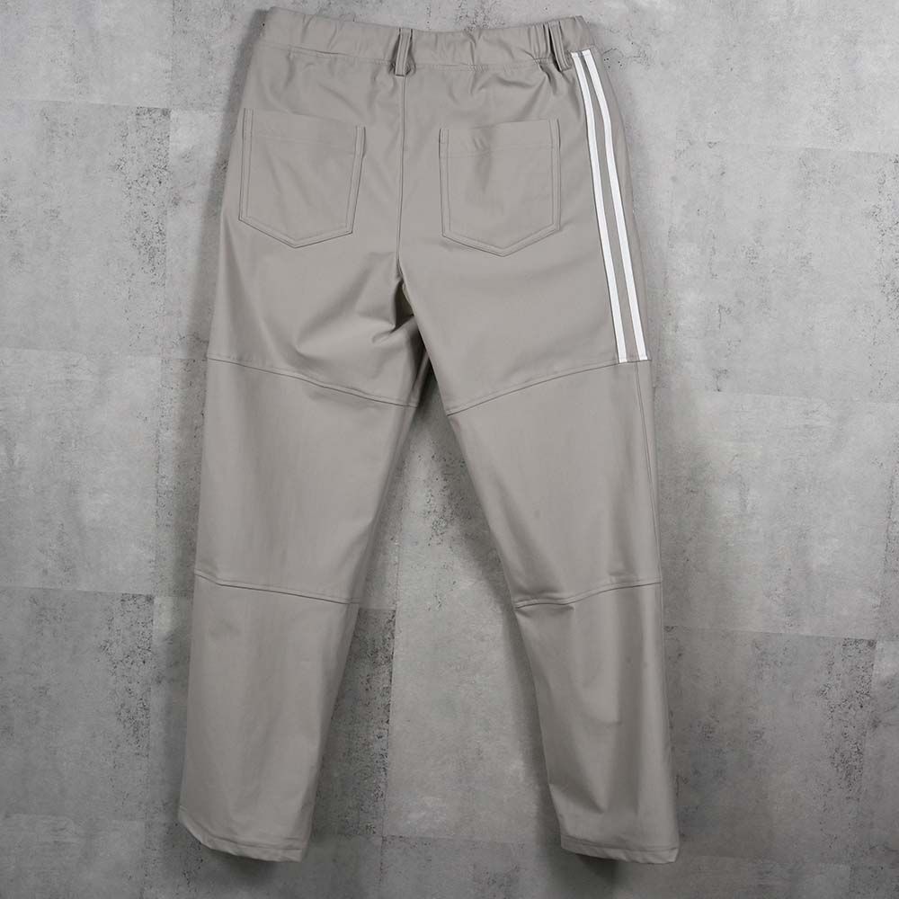 JOHNSON LINE HEATWIDE TUCK PT / 裏起毛 ハイブリットジャージー セミワイド ラインパンツ (グレー/ホワイト) (10月下旬入荷予定) ※オーダー締切:9月7日(月)17時